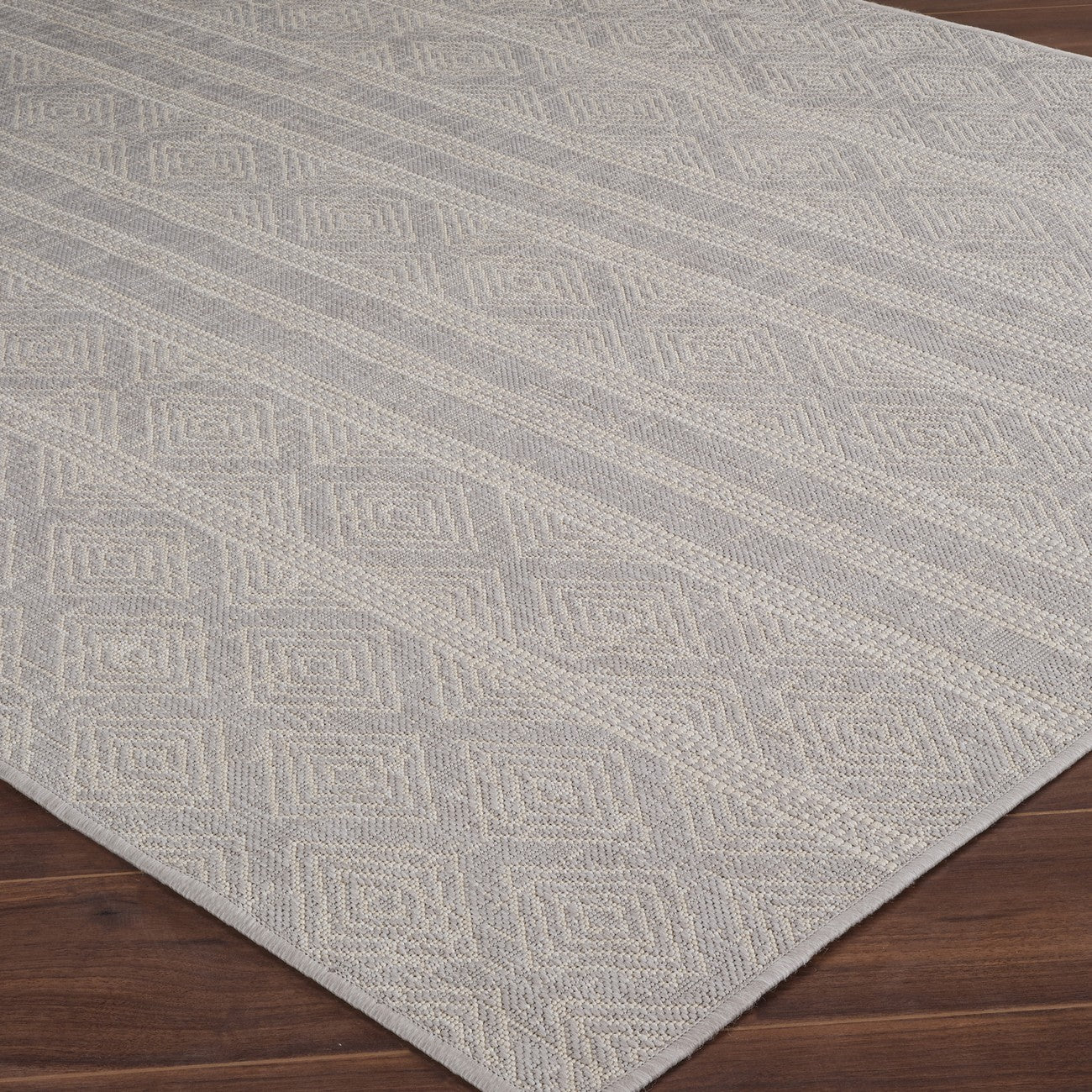 MADIE Indoor & Outdoor Global Light Grey/Cream Area Rug