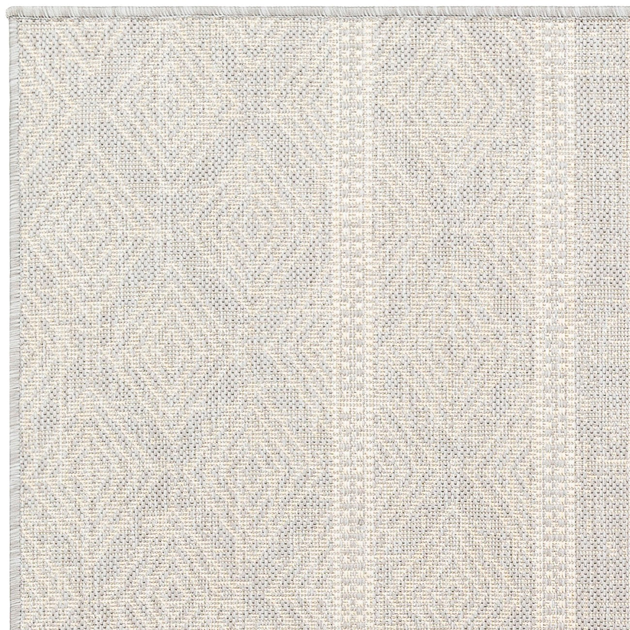 MADIE Indoor & Outdoor Global Light Grey/Cream Area Rug