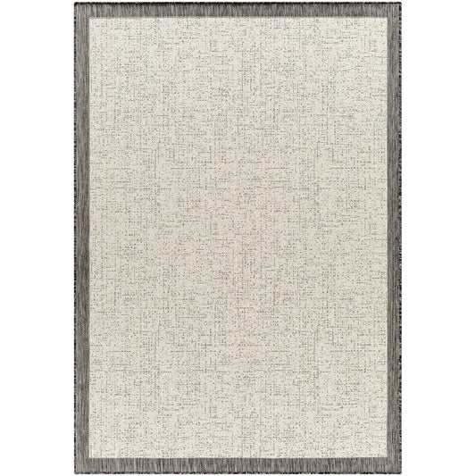 JODY Indoor & Outdoor Modern Black/Ivory Area Rug Flat
