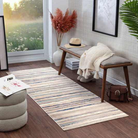 PANDORA Scandi Modern Brown Area Rug Roomscene