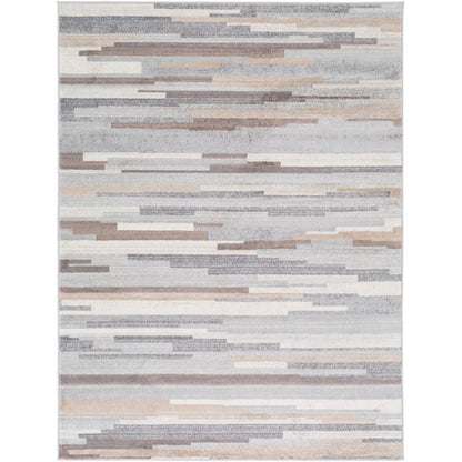 OLIVIA Scandi Modern Medium Grey/Tan/White Area Rug Flat