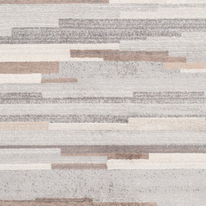 OLIVIA Scandi Modern Medium Grey/Tan/White Area Rug Swatch