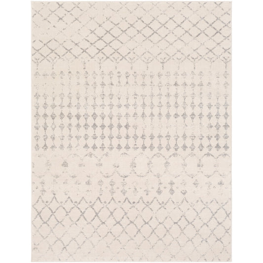 SOFIA Berber Geometric High Pile Cream Area Rug Flat