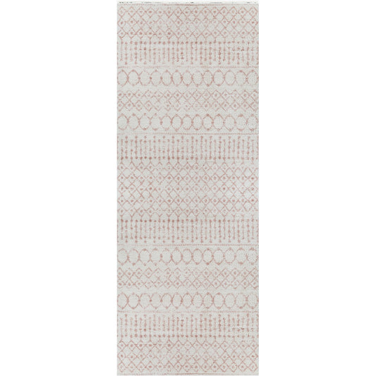 SAANJH Shaggy Global Plush Pile Pale Pink Area Rug Flat