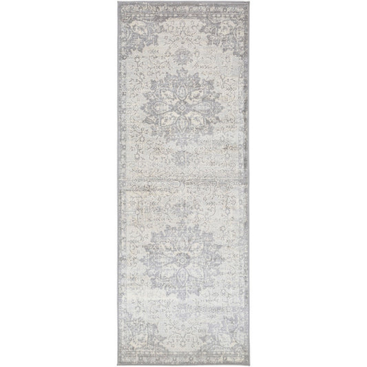 SAGE Vintage Traditional Oriental Boho Medium Grey Area Rug Flat