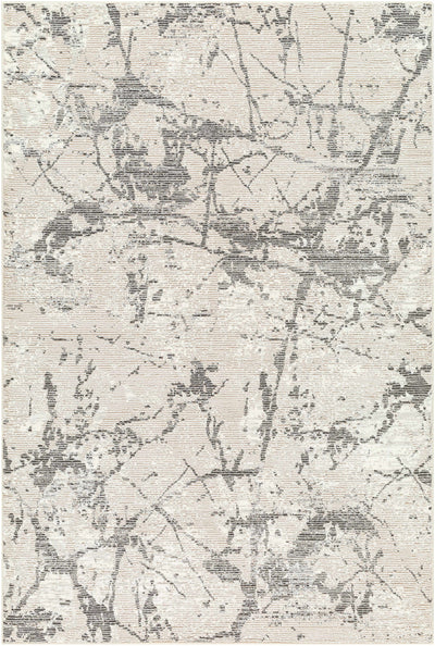 Sample Ianto Gray Marble Washable Area Rug