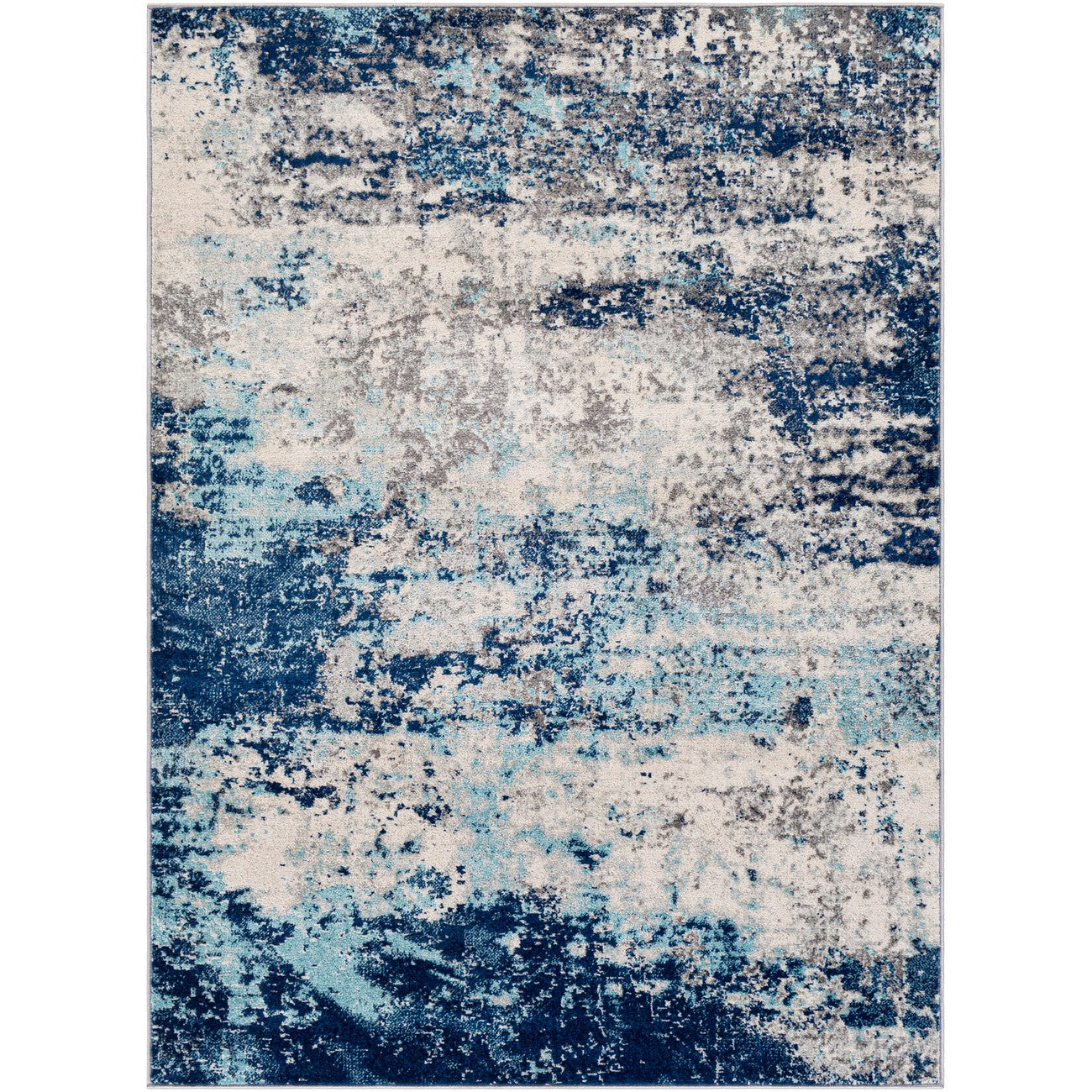 SANYA Abstract Modern Marble Dark Blue Area Rug
