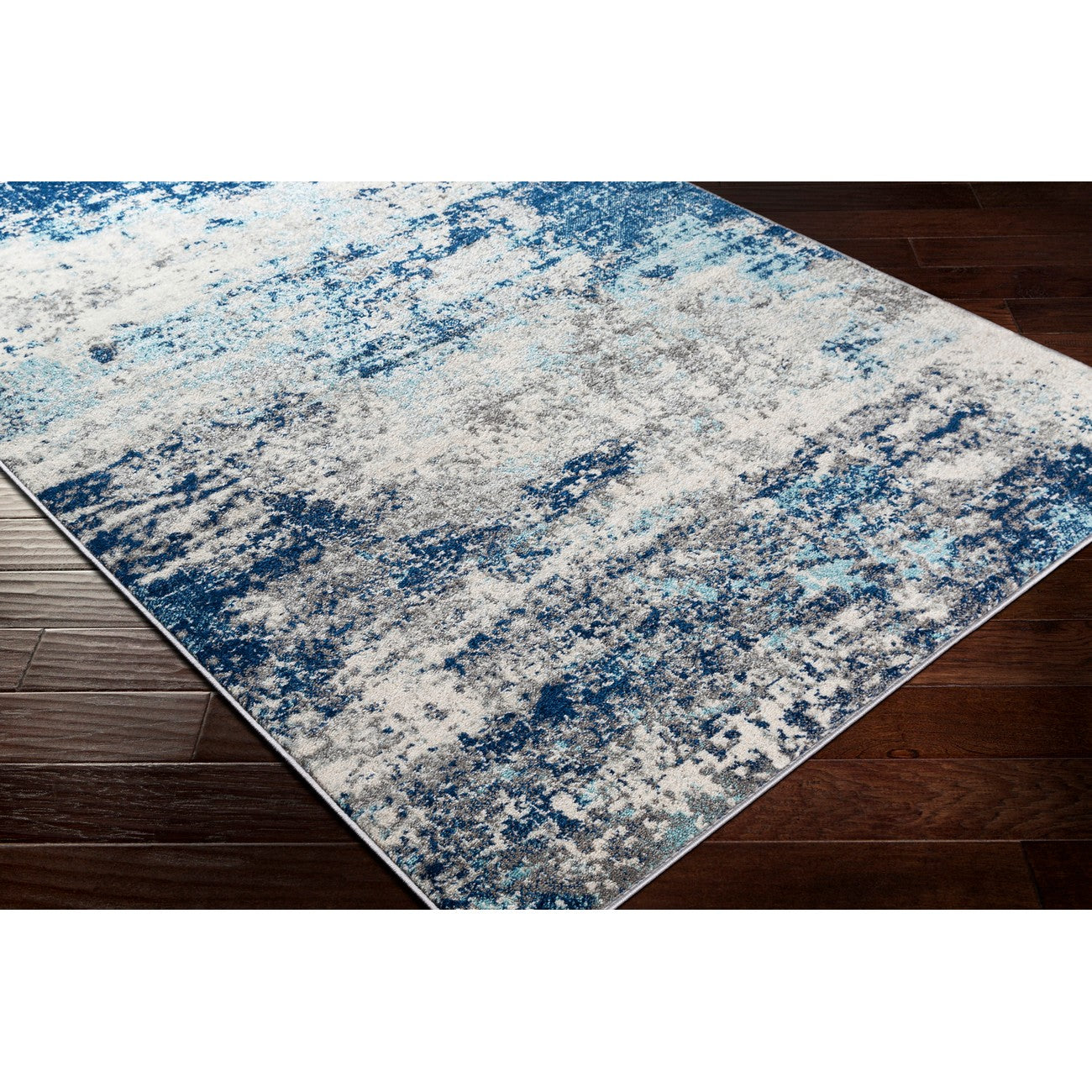 SANYA Abstract Modern Marble Dark Blue Area Rug