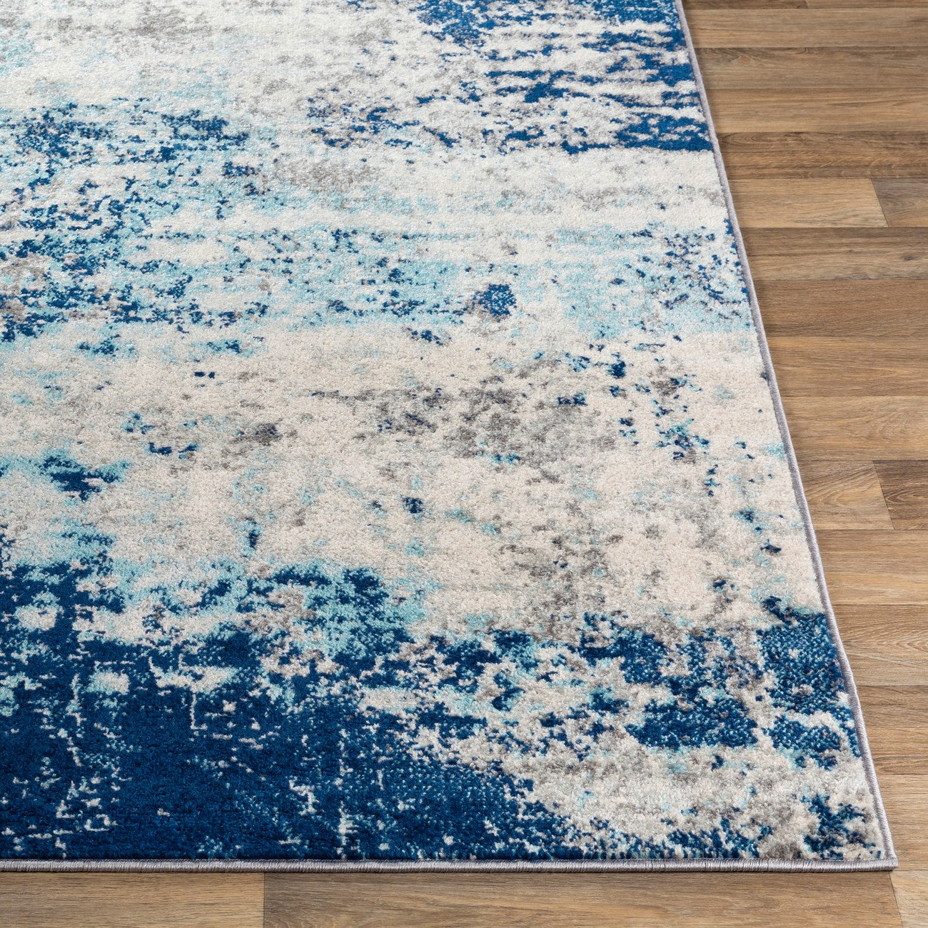 SANYA Abstract Modern Marble Dark Blue Area Rug