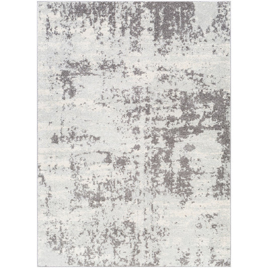 SARAH Abstract Modern Marble White Area Rug Flat