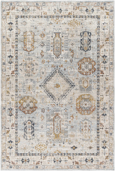 Sample Kamau Cream & Blue Area Rug