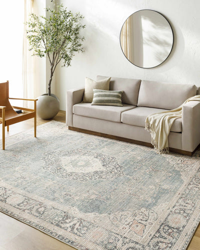 Sample Marlene Medallion Blue Area Rug - Livabliss x Becki Owens