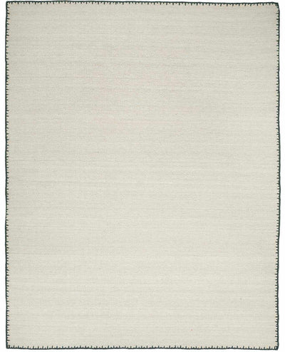 Ayumu Off White Hand Woven Wool Area Rug