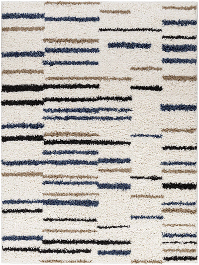 Golda Broken Striped Plush Area Rug