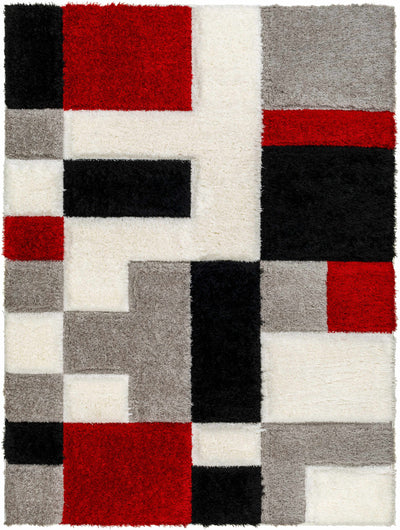 Sample Greya Red & Black Area Rug