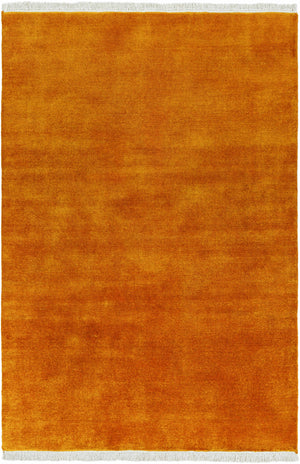 Myron Orange Wool Area Rug