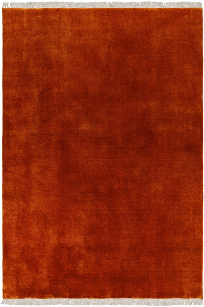 Myron Brick Red Wool Area Rug