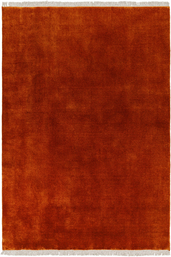 Myron Brick Red Wool Area Rug