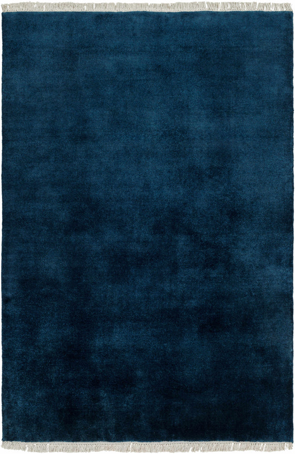 Myron Petrol Blue Wool Area Rug