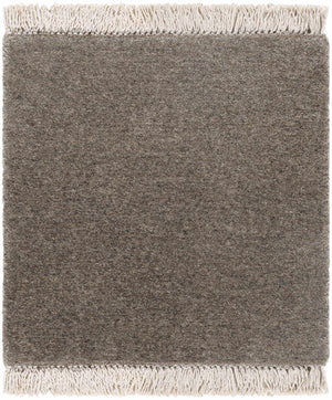 Myron Light Gray Wool Area Rug