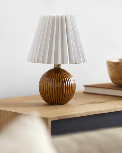 Shahrekord Dark Brown Ceramic Table Lamp