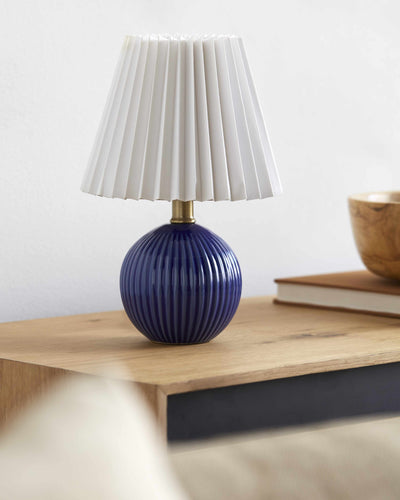 Shahrekord Blue Ceramic Table Lamp