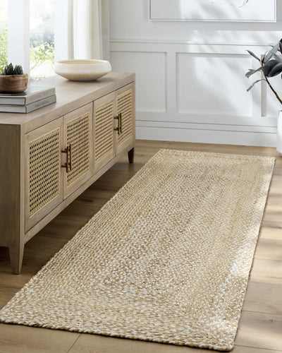 Elkie Beige Jute Area Rug