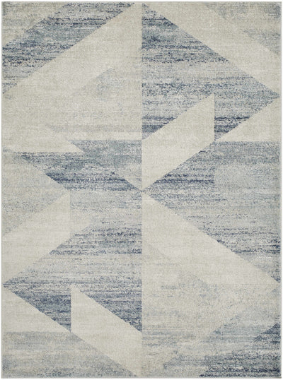 Sample Seana Blue Geometric Area Rug