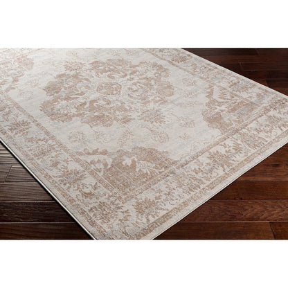 SHAWNA Vintage Traditional Oriental Boho Yellow Area Rug Corner