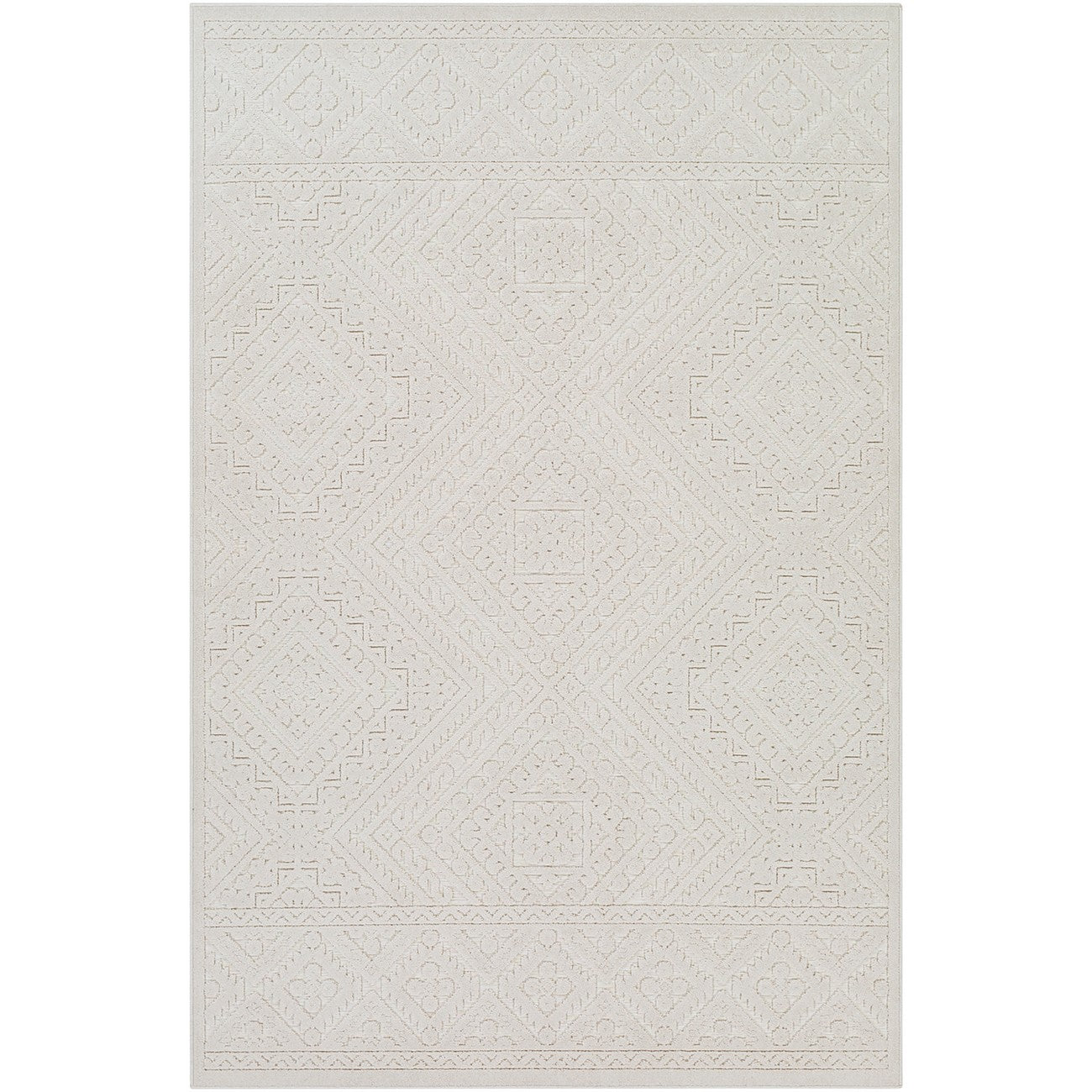 SHEELA Indoor & Outdoor Global Cream Area Rug