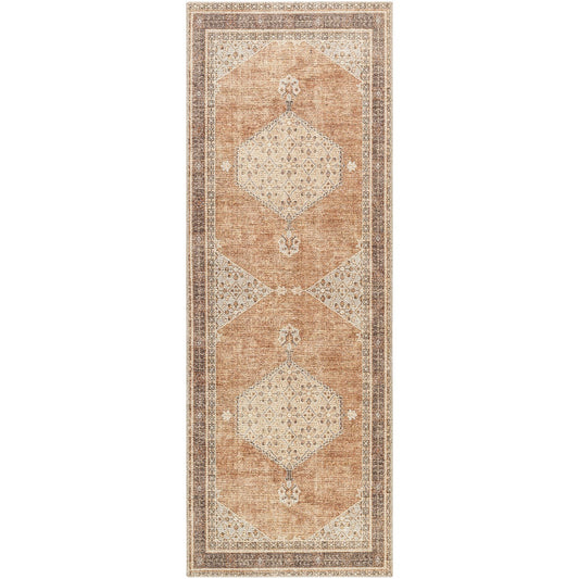 SIMRAN Becki Owens x Livabliss Vintage Traditional Oriental Boho Cinnamon Area Rug Flat