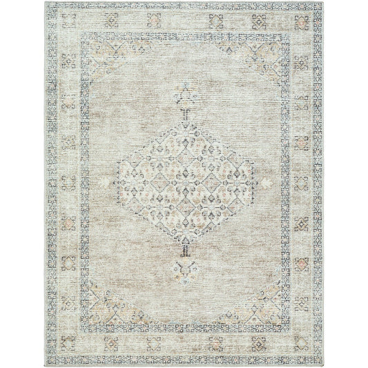 SIMRAN Becki Owens x Livabliss Vintage Traditional Oriental Boho Brown/Cream Area Rug Flat