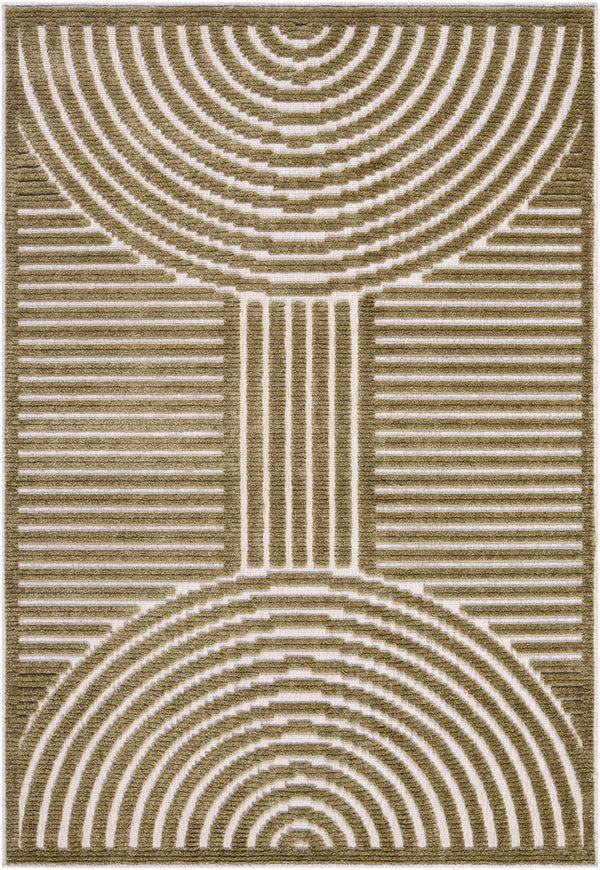 Deron Khaki Washable Area Rug