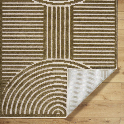 Deron Khaki Washable Area Rug