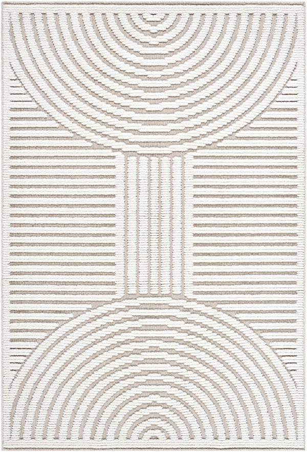 Deron Ivory Washable Area Rug