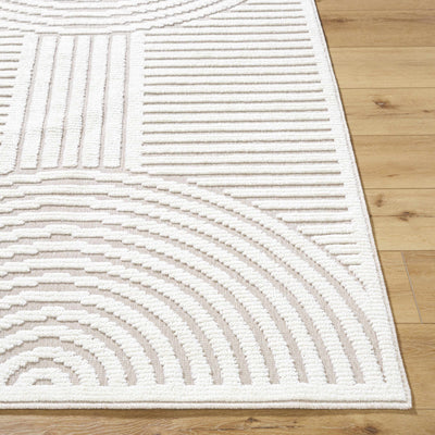 Deron Ivory Washable Area Rug