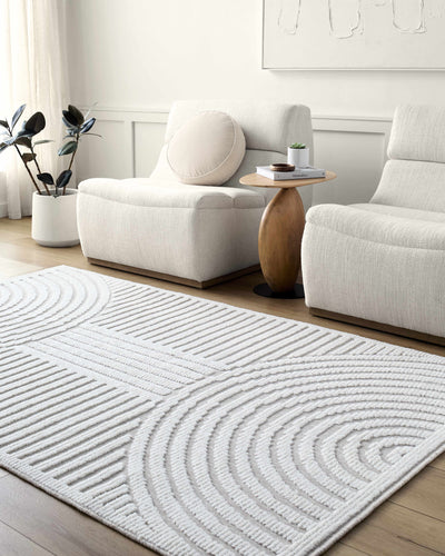 Deron Ivory Washable Area Rug