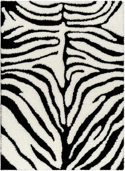 Sample Dysis Black & White Zebra Print Area Rug