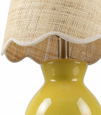 Salgareda Yellow Rattan Table Lamp