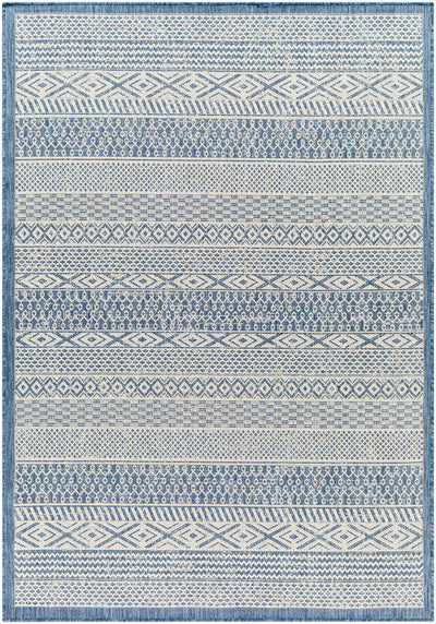 Sample Humla Blue Aztec Area Rug