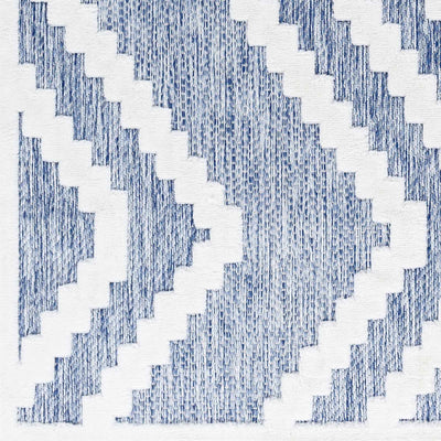 Sample Amala Blue Outdoor Rug Washable