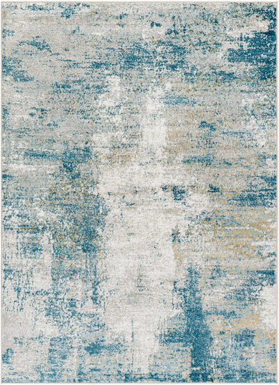 Sample Duval Blue Abstract Area Rug