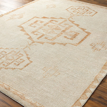 SUMAN Becki Owens x Livabliss Global Berber Apricot/Beige Area Rug Corner