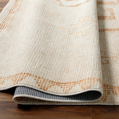 SUMAN Becki Owens x Livabliss Global Berber Apricot/Beige Area Rug Fold