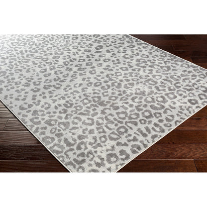 SUNI Scandi Boho Grey Area Rug Corner