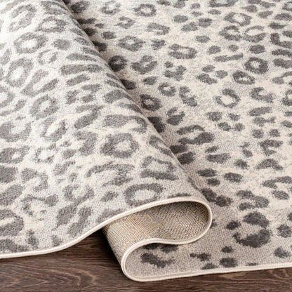 SUNI Scandi Boho Grey Area Rug Fold