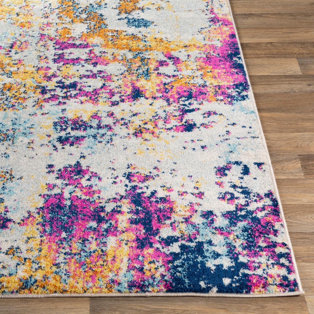 SARAH Abstract Modern Marble Medium Grey Area Rug Front