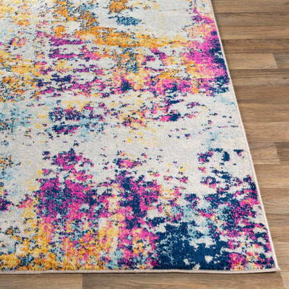 SARAH Abstract Modern Marble Medium Grey Area Rug Front
