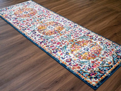 Tigril Blue & Orange 2304 Area Rug - Clearance