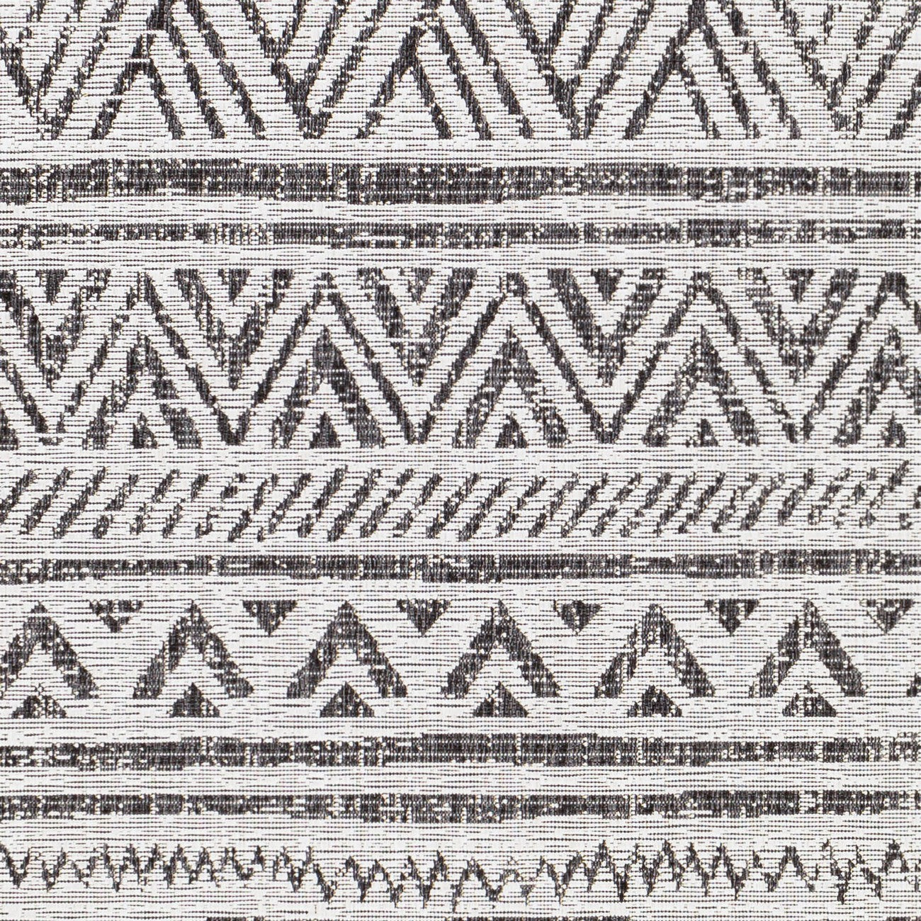 TITI Indoor & Outdoor Geometric Black Area Rug